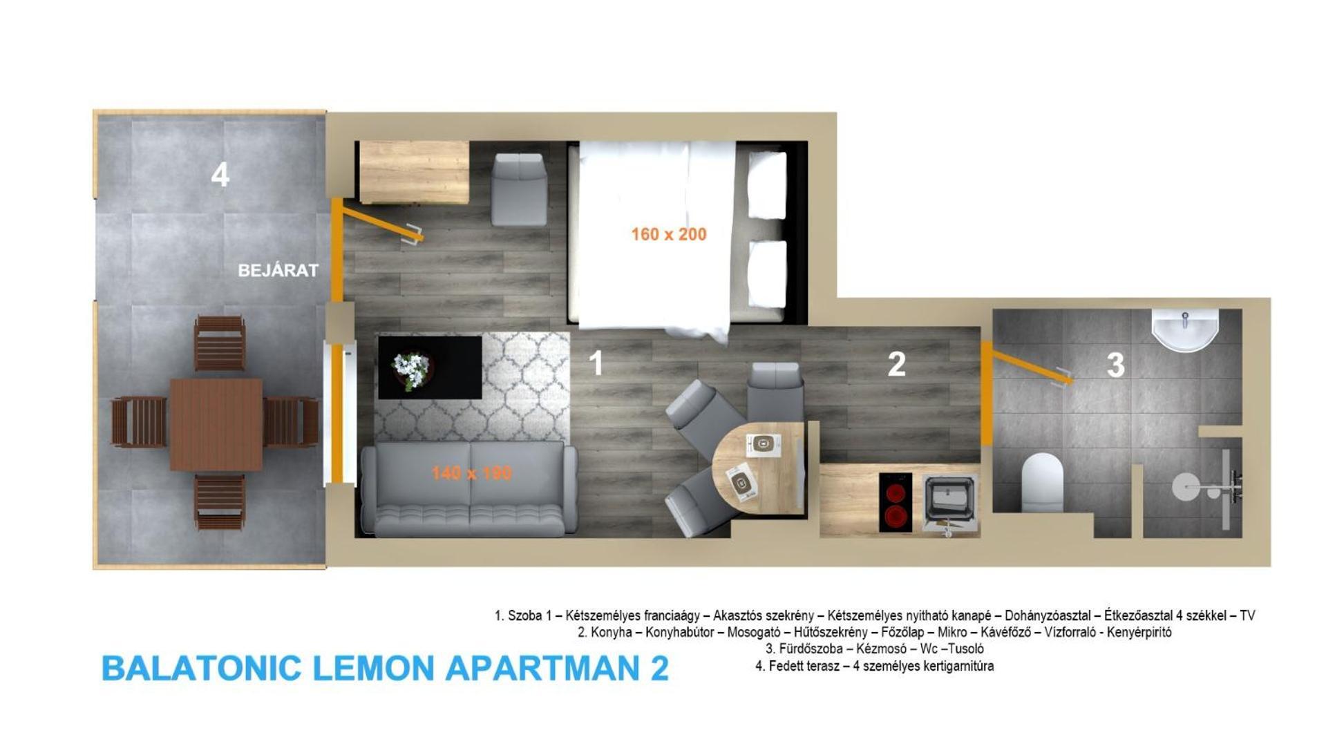 Balatonic Lemon Apartmanhaz ชิโอฟก ห้อง รูปภาพ