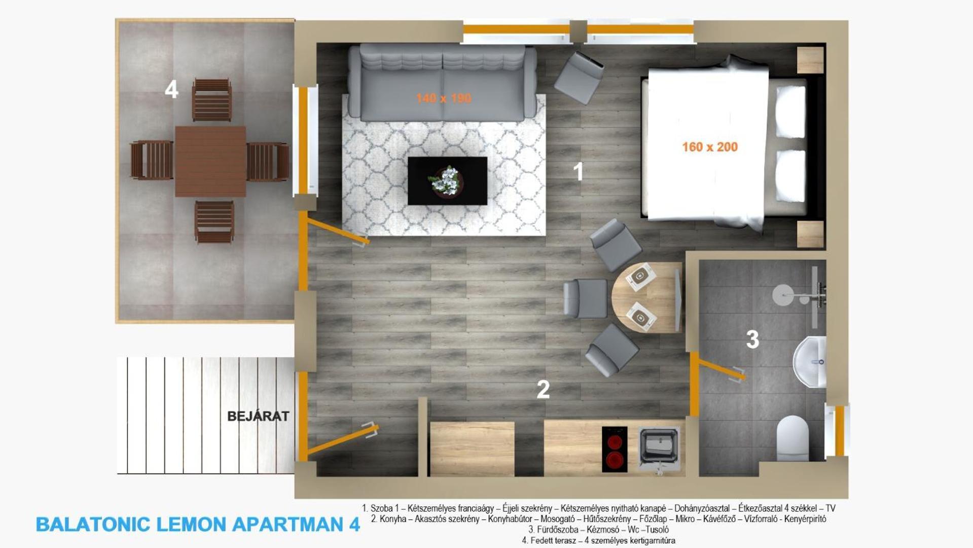 Balatonic Lemon Apartmanhaz ชิโอฟก ห้อง รูปภาพ